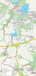 Karte mit Wanderroute